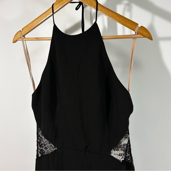 Fame and Partners “Nicchi” Black Lace Panel Gown – NWT – Size 8 - Picture 5 of 11